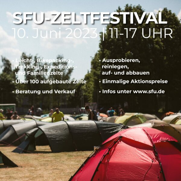 An diesem Samstag ist es wieder soweit: Das große SFU-Zeltfestival 2023
Weitere Infos...