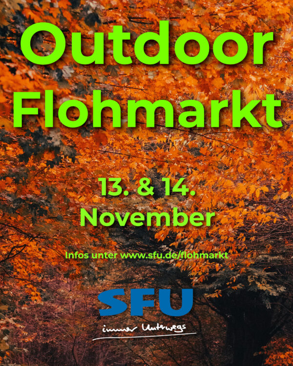 Unser nächster SFU Outdoor-Flohmarkt im Herbst, alle weiteren Details findest du hier.