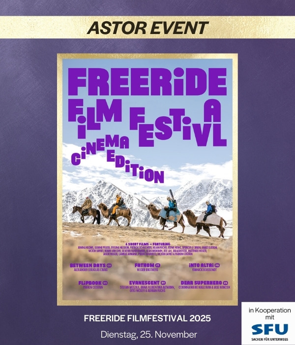 Das Freeride Filmfestival 2025 zeigt sechs außergewöhnliche Filme, die das Spiel mit dem Limit ins Zentrum stellen – in den Bergen, in der Natur und im Leben selbst.