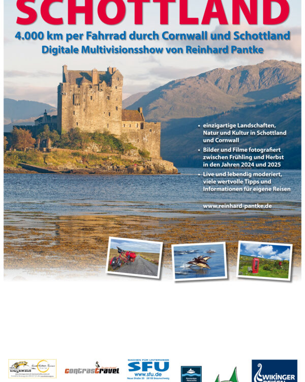 2024 und 2025 radelte der Braunschweiger Reisejournalist fast 4.000 km per Fahrrad zwischen Land's End in Cornwall und den skandinavisch geprägten Shetlandinseln im hohen Norden Schottlands.